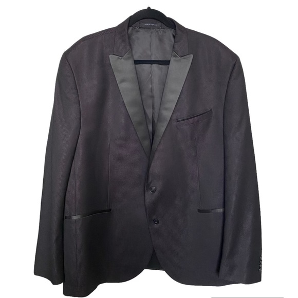 AWEARNESS Kenneth Cole Tuxedo Sport Blazer/Jacket Slim Fit Black/Purple …